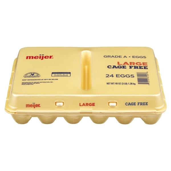 Meijer Cage Free Eggs Grade a (large) (24 ct)