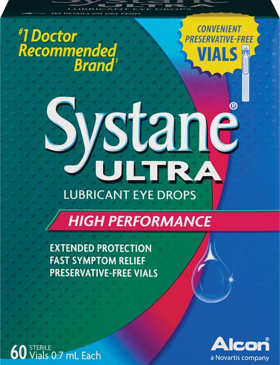 Systane Ultra Lubricant Eye Drops, 60CT