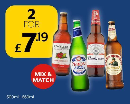 Bottled Alcohol 2 for £6.49