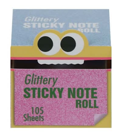 Glittery Sticky Note Roll 105-Pack