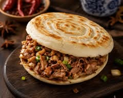 腊汁肉夹馍店 西安風焼きバーガー