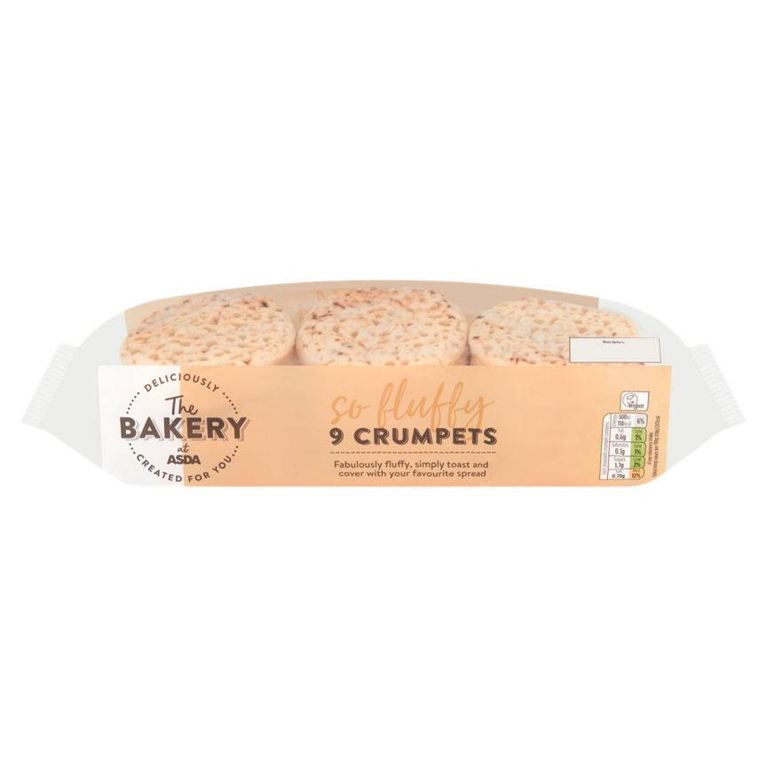 ASDA The Bakery So Fluffy Crumpets (9 pack)