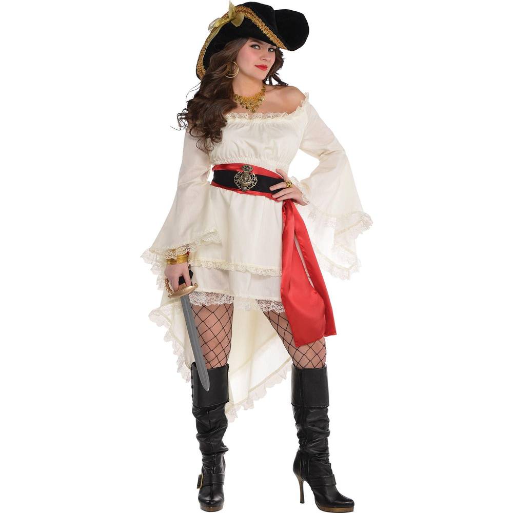 open lace back dress Lacy Moulin Rouge Pirate Adult Costume main image 1