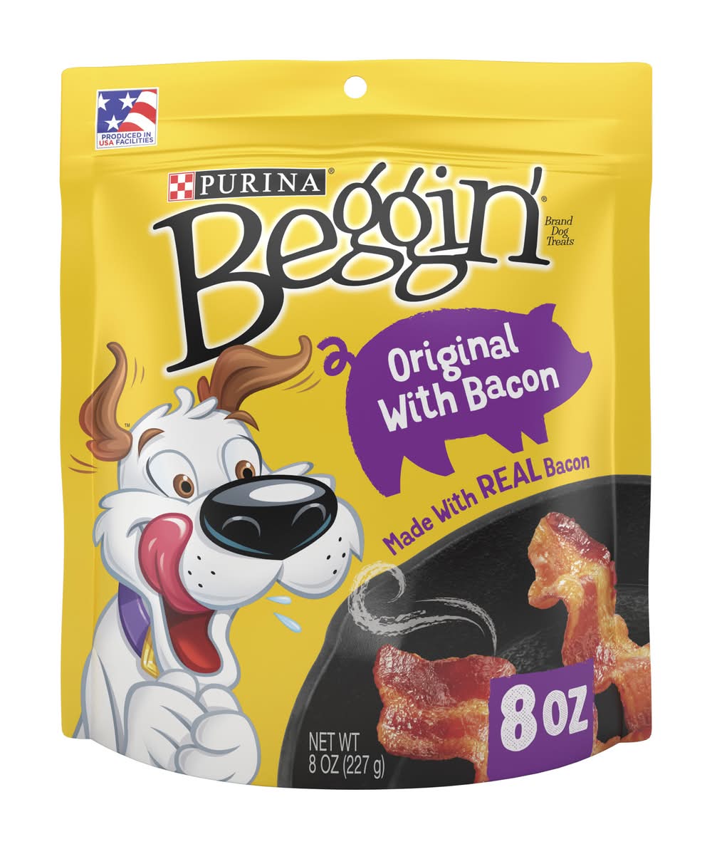 Purina Beggin' Dog Treats Pouch, Bacon (8 oz)