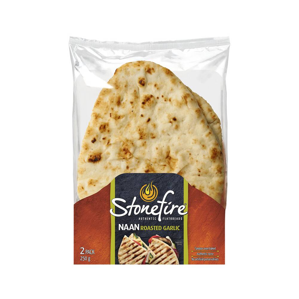 Stonefire Roasted Garlic Naan 2 Ct