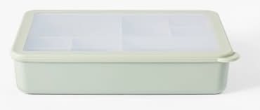 Figmint 8 Compartment Plastic Snack Bento Box, Large, Sage Green
