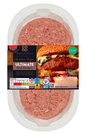 Co-op Irresistible Aberdeen Angus Ultimate Beef Burgers (2 pack)