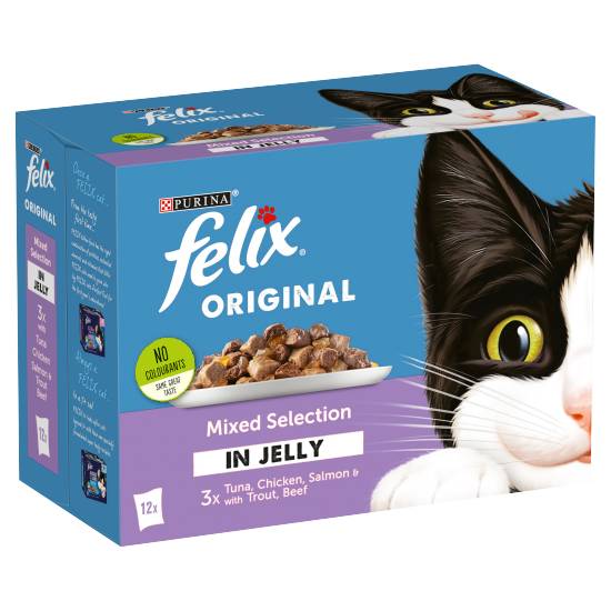 Felix As Good As It Looks Senior Fish Selection in Jelly Wet Cat Food (1.2kg)