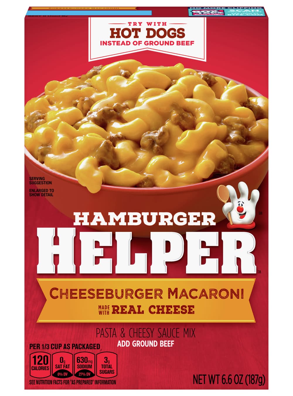 Hamburger Helper Cheeseburger Macaroni Pasta & Cheesy Sauce Mix (6.6 oz)