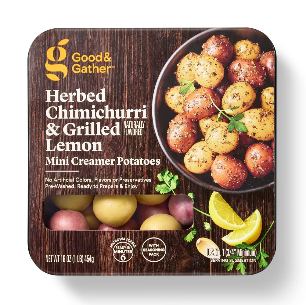Good & Gather Mini Creamer Potatoes, Herbed Chimichurri & Grilled Lemon (16 oz)