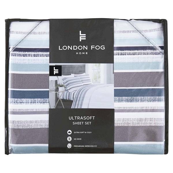 London Fog Waltham Stripe King Sheet set