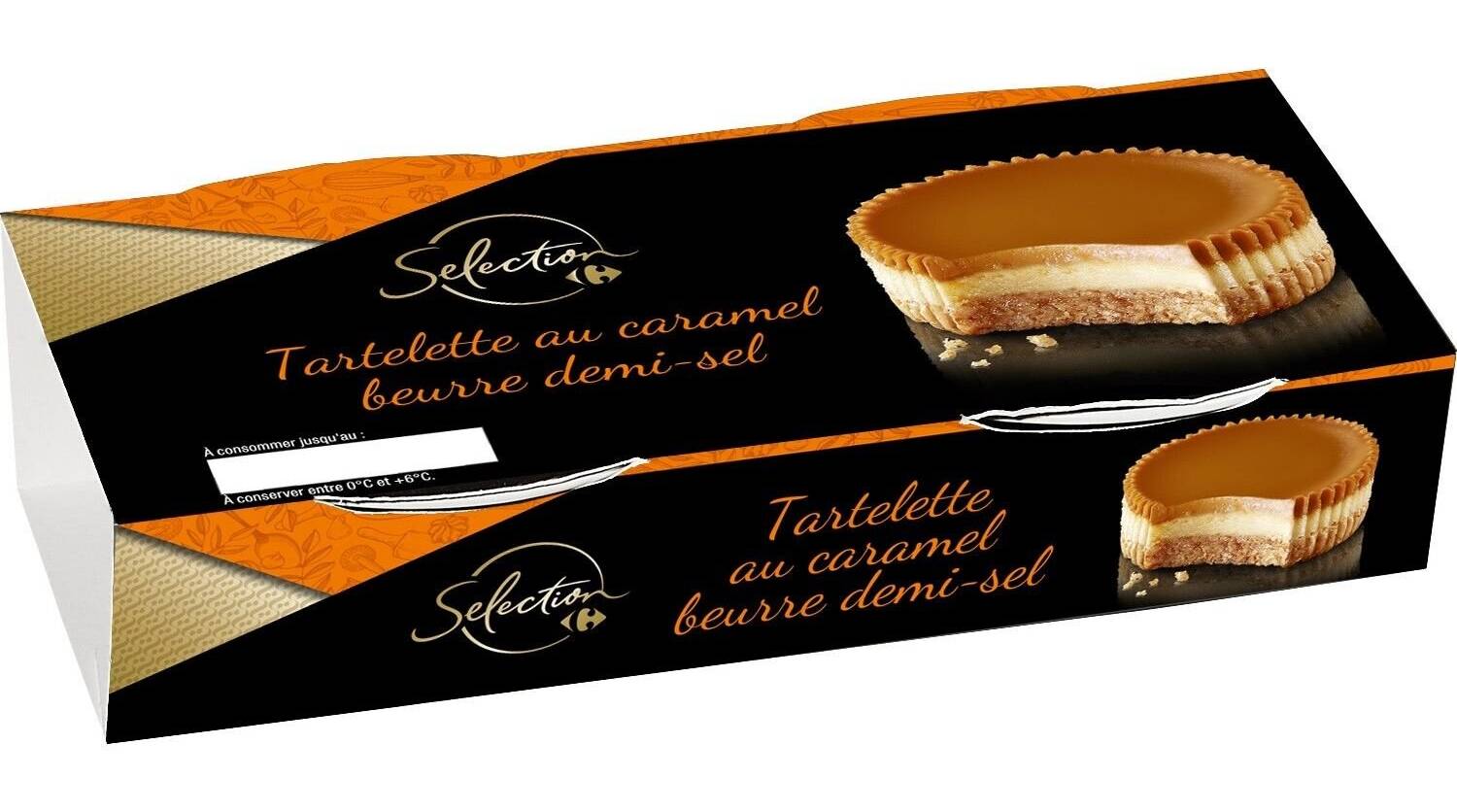 Carrefour Sélection - Tartelettes au caramel, beurre et demi-sel (160g)