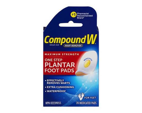 Compound W · Compound W Maximum Strength One Step Plantar Wart Remover Foot Pads