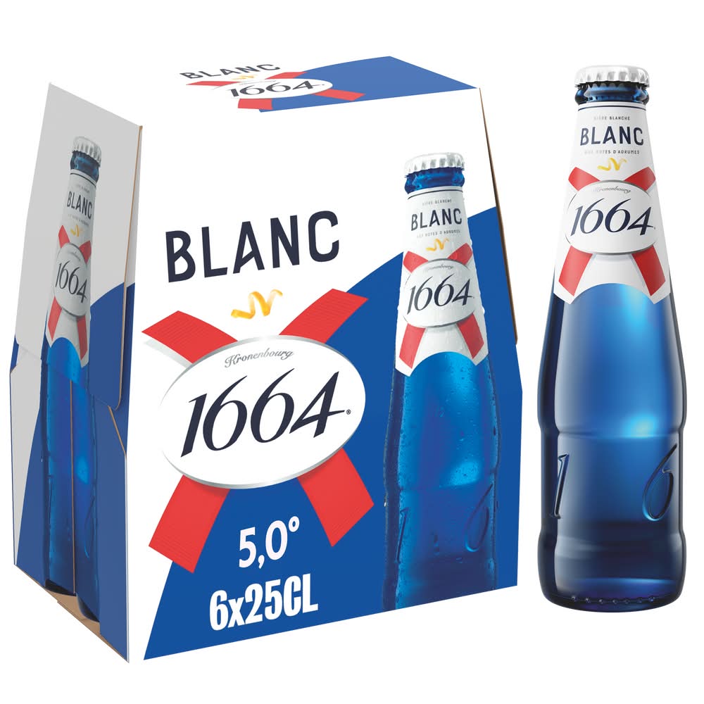 1664 - Bière blanche aromatisée agrume (6 x 250ml)