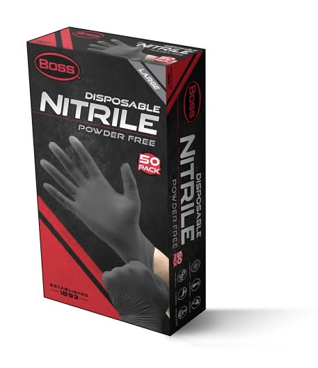 Boss 5 Mil Blk Nitrile 50Ct
