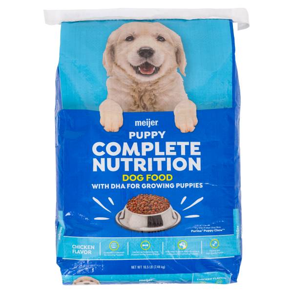Meijer Dry Puppy Food, Complete Nutrition With Dha (16.5 lbs)