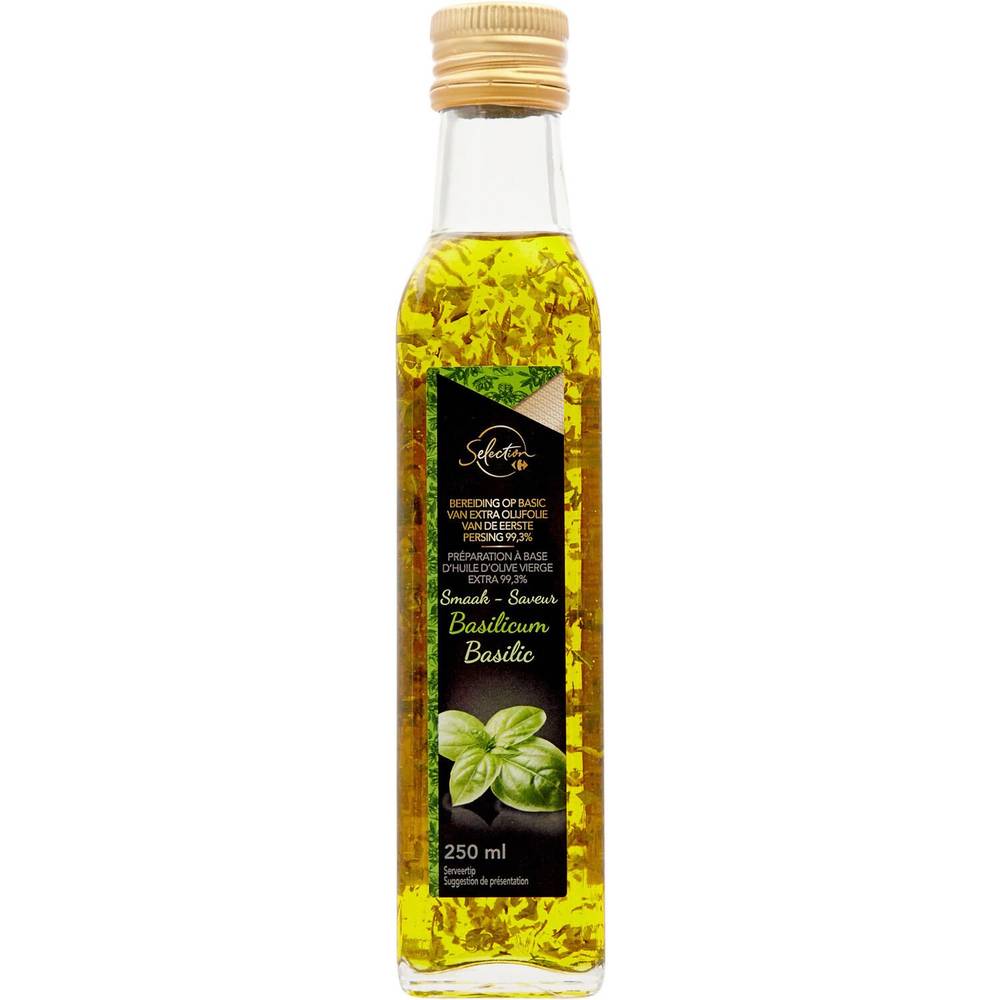 Carrefour Sélection - Huile d'olive vierge extra (basilic)