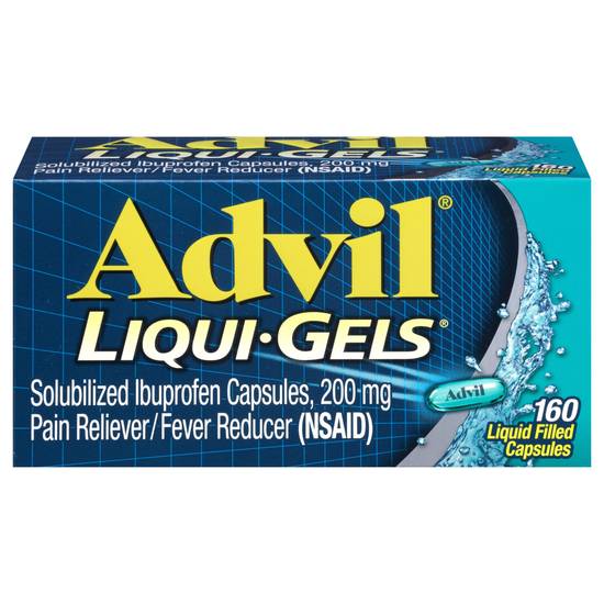 Advil Pain Reliever and Fever Reducer Ibuprofen Capsules