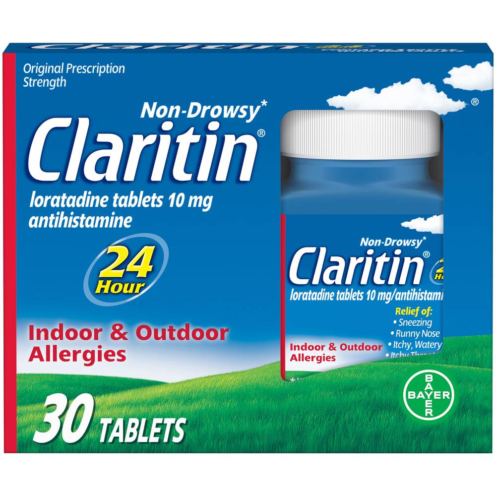 Claritin 24HR Non Drowsy Allergy Relief Tablets, 30 CT