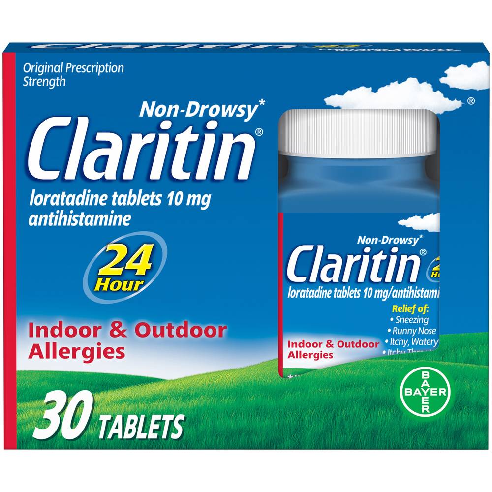 Claritin 24Hr Non Drowsy Allergy Relief Tablets, 30 Ct