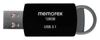 Memorex 128Gb Usb Flash Drive 3.1, Black