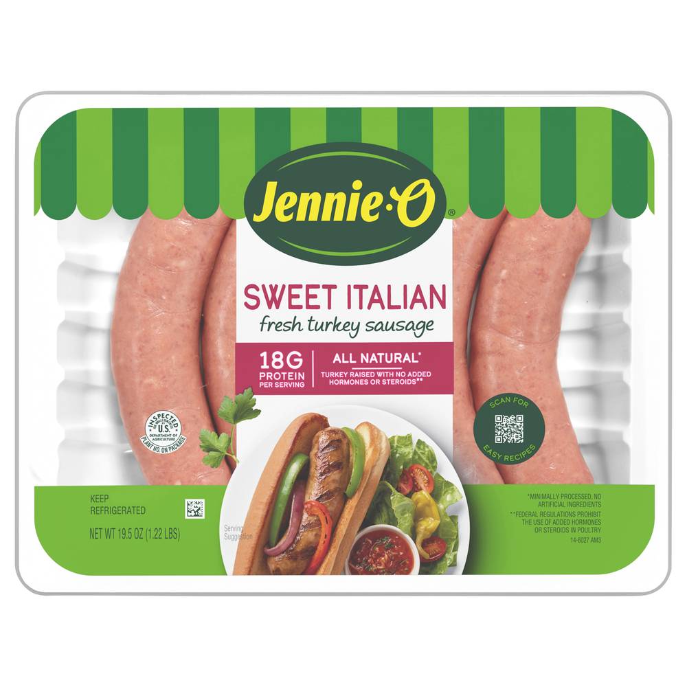 Jennie-O All-Natural Sweet Italian Turkey Sausage (1.22 lbs)