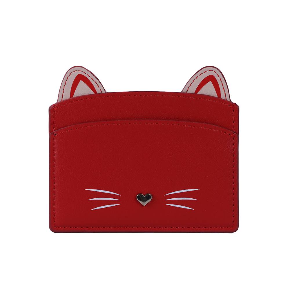 Miniso tarjetero diseño gatito rojo (1 pieza)