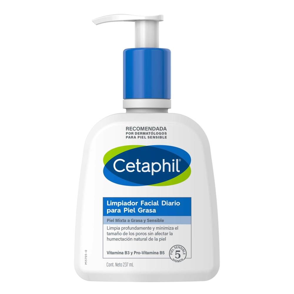 Cetaphil · Limpiador facial diario para piel grasa (237 ml)