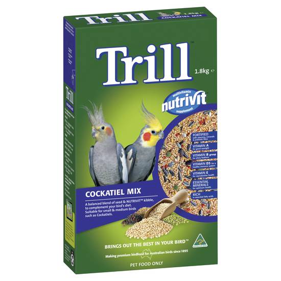 Trill Bird Seed Cockatiel Mix 1.8kg