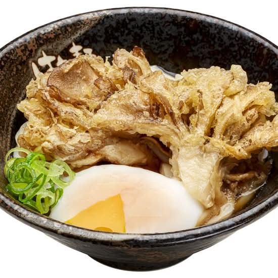 舞茸天温玉ぶっかけうどん