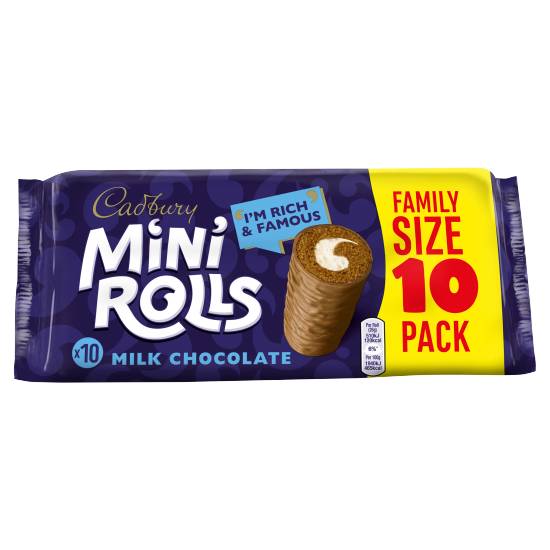 Cadbury Milk Chocolate, Mini Rolls Cakes (10 pack)