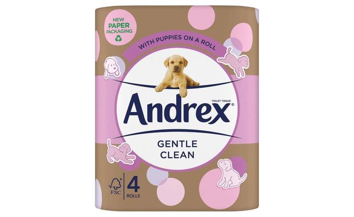 Andrex Gentle Clean Toilet Tissue 4 rolls (400612)