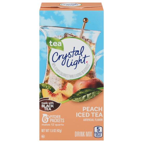 Crystal Light Peach Iced Tea Drink Mix (6 ct, 0.25 oz)