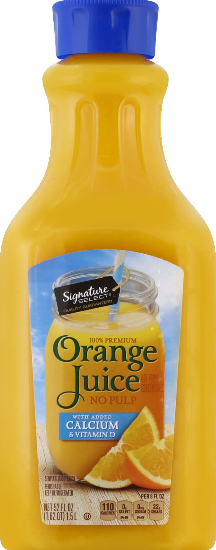 Signature Select No Pulp Premium Orange Juice With Calcium (52 fl oz)
