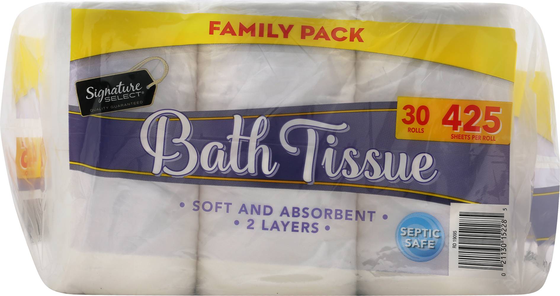 Signature Select Family pack Soft and Absorbent Bath Tissue Rolls (10. ...