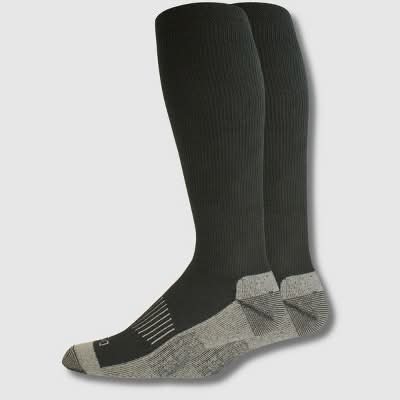 Dickies Comfort Compression Lightweight Crew Socks, Men, 6-12, Black (2 ct)