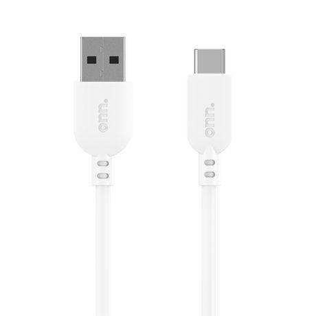 onn. Hi-Speed Certified Usb-A To Usb-C Cable Charger, 6Ft, White