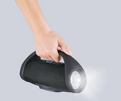 Black Flashlight & Bluetooth Speaker