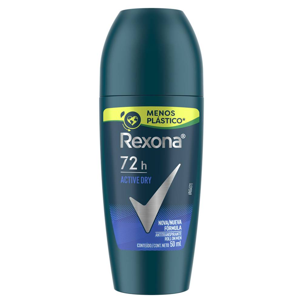 Rexona desodorante roll-on masculino motion sense active dry (50 ml)