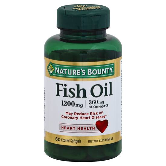 Nature's Bounty Fish Oil 1200 mg 360mg Of Omega-3 Coated Softgels