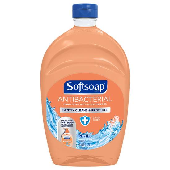 Softsoap Antibacterial Liquid Hand Soap Refill, Crisp Clean, 50 OZ