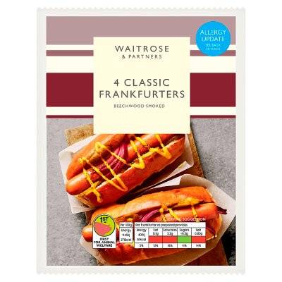 Waitrose & Partners Classic Frankfurters (4ct)