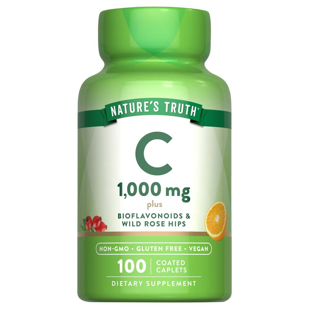 Nature's Truth Vitamin C 1000 mg Bioflavonoids & Wild Rose Hips (100 caplets)