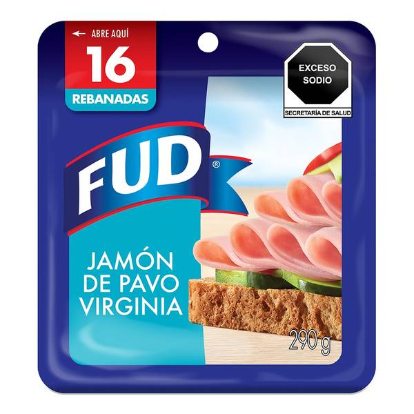 FUD jamón de pavo virginia (16 un)