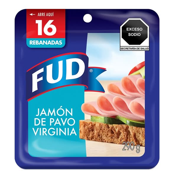 FUD · Jamón de pavo virginia (16 un)