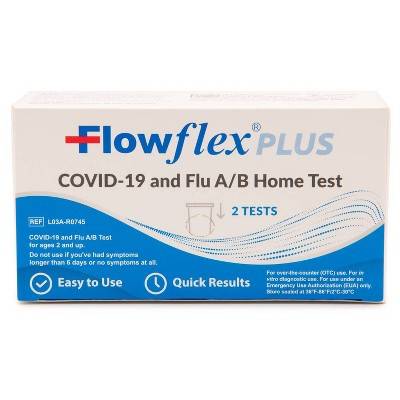 Flowflex Plus Covid-19 and Flu A/B Home Test (2 ct)