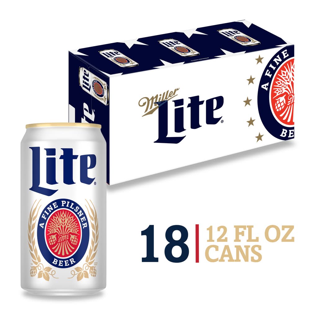 Miller Lite Lager Beer, 1885 (18 x 12 oz)