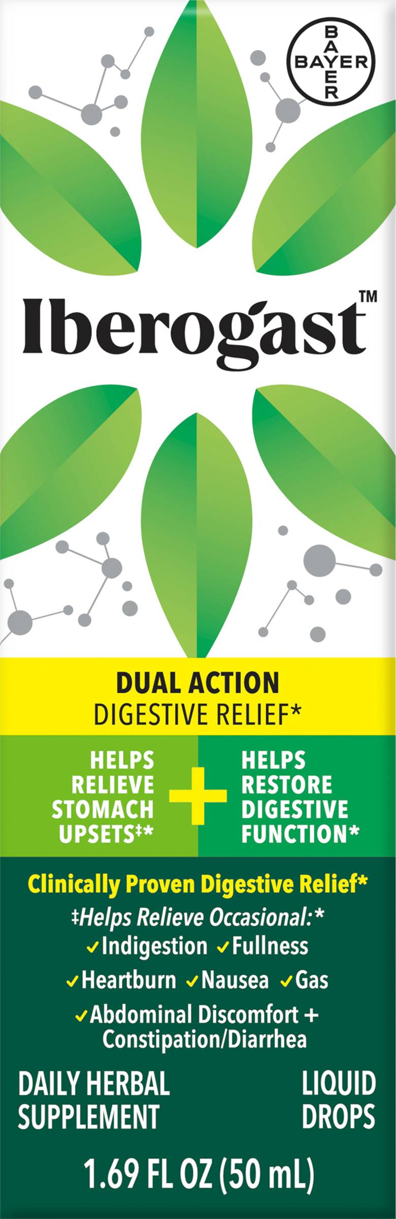 Iberogast Dual Action Digestive Relief Daily Herbal Supplements