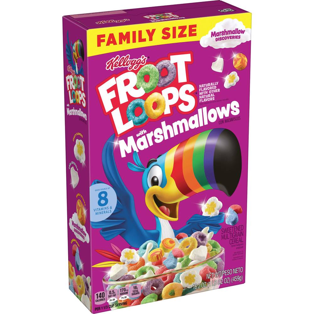 Kellogg's Breakfast Cereal Kids Cereal Family Breakfast Family Size Original With Marshmallows