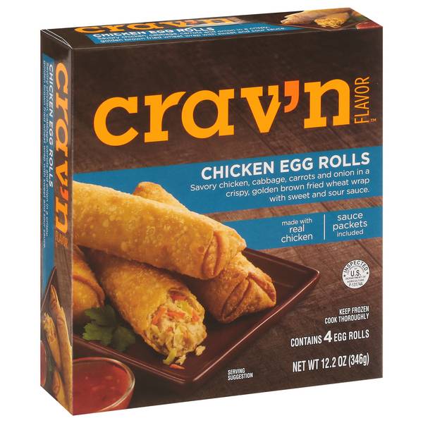 Crav'n Flavor Chicken Egg Rolls 4 Count